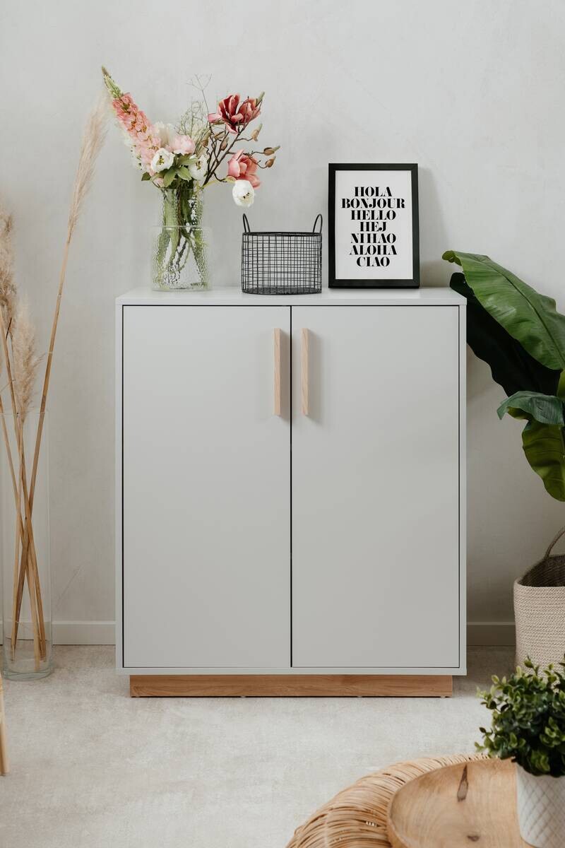 Kommode Split grau Jackson Hickory Nachbildung B/H/T: ca. 82x94x40 cm