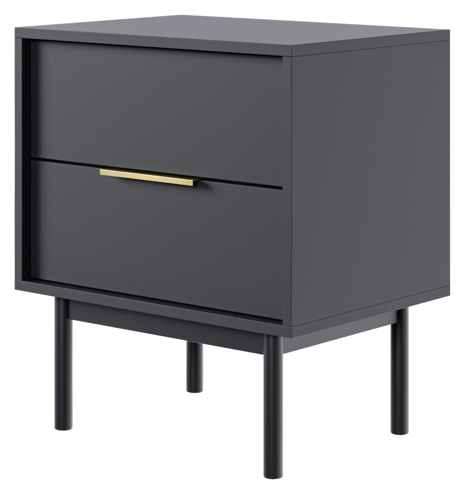 Nachtkonsole VIVA schwarz B/H/T: ca. 54x63x39 cm