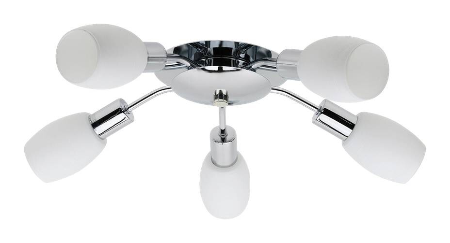 Spot-Light Deckenleuchte Tosca silber Metall H/D: ca. 9,5x40 cm E14 5 Brennstellen