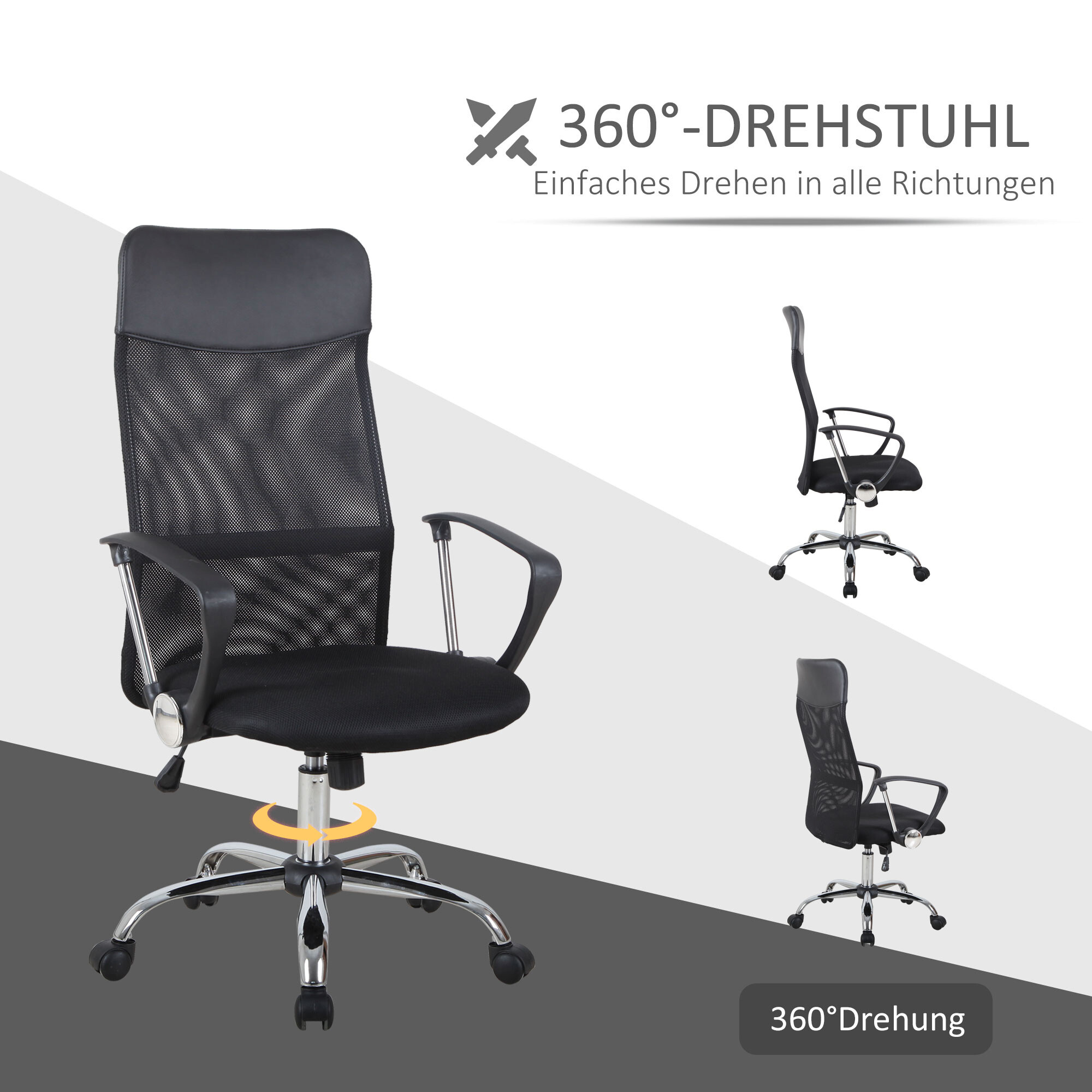 Drehstuhl A2-0093 schwarz