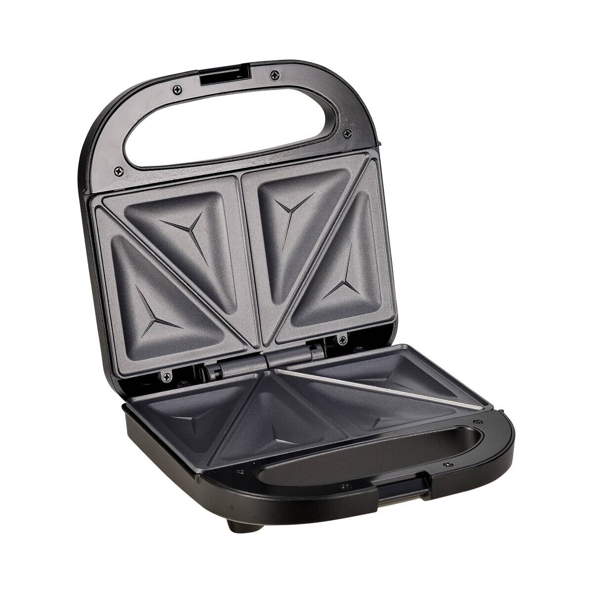 SWISS HOME Sandwichmaker schwarz Edelstahl B/H/L: ca. 11,5x24,5x24 cm