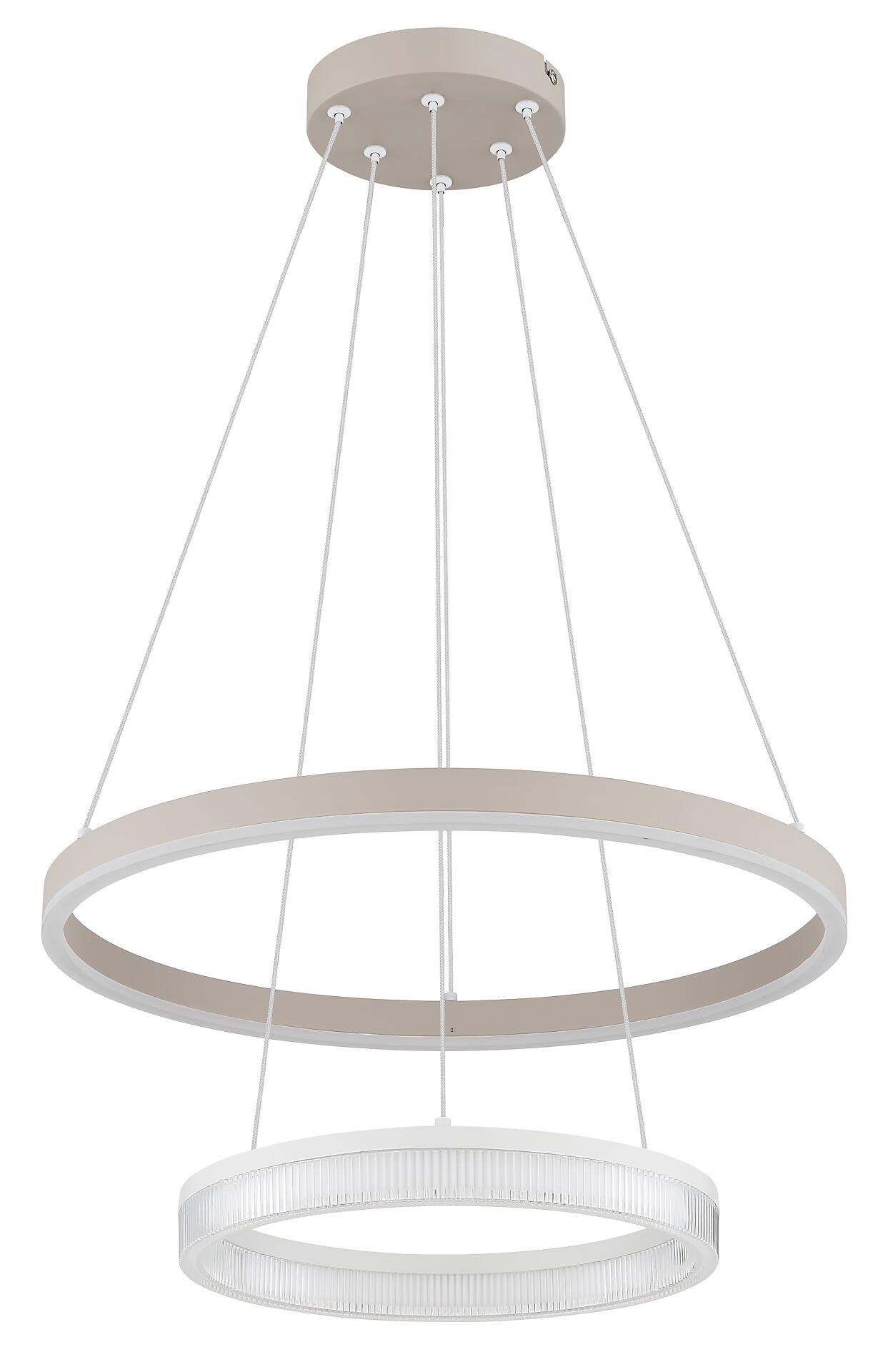 GLOBO Hängeleuchte weiß sand Kunststoff Metall H/D: ca. 150x50 cm 1.0 Brennstellen