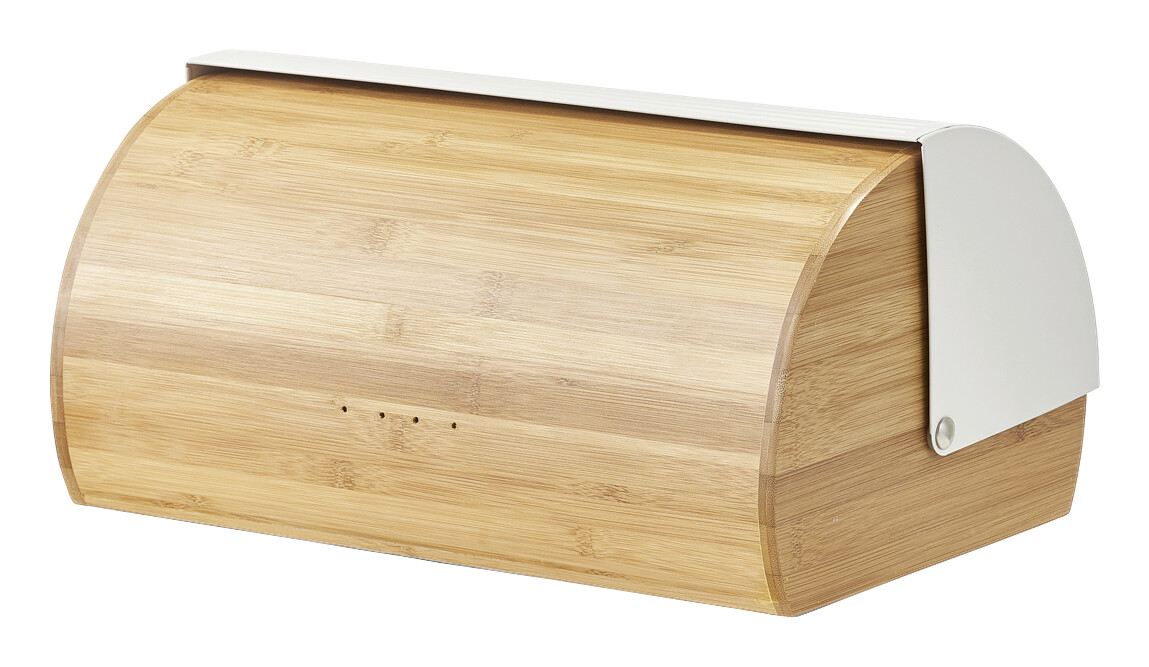 Zeller Brotkasten weiß Bambus B/H/L: ca. 27x19x39 cm