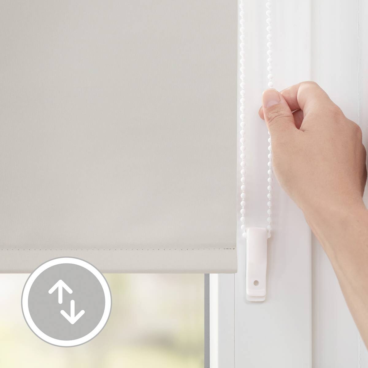 LICHTBLICK Thermo Klebe-/Klemmrollo Verdunklungsqualität anthrazit B/L: ca. 40x150 cm