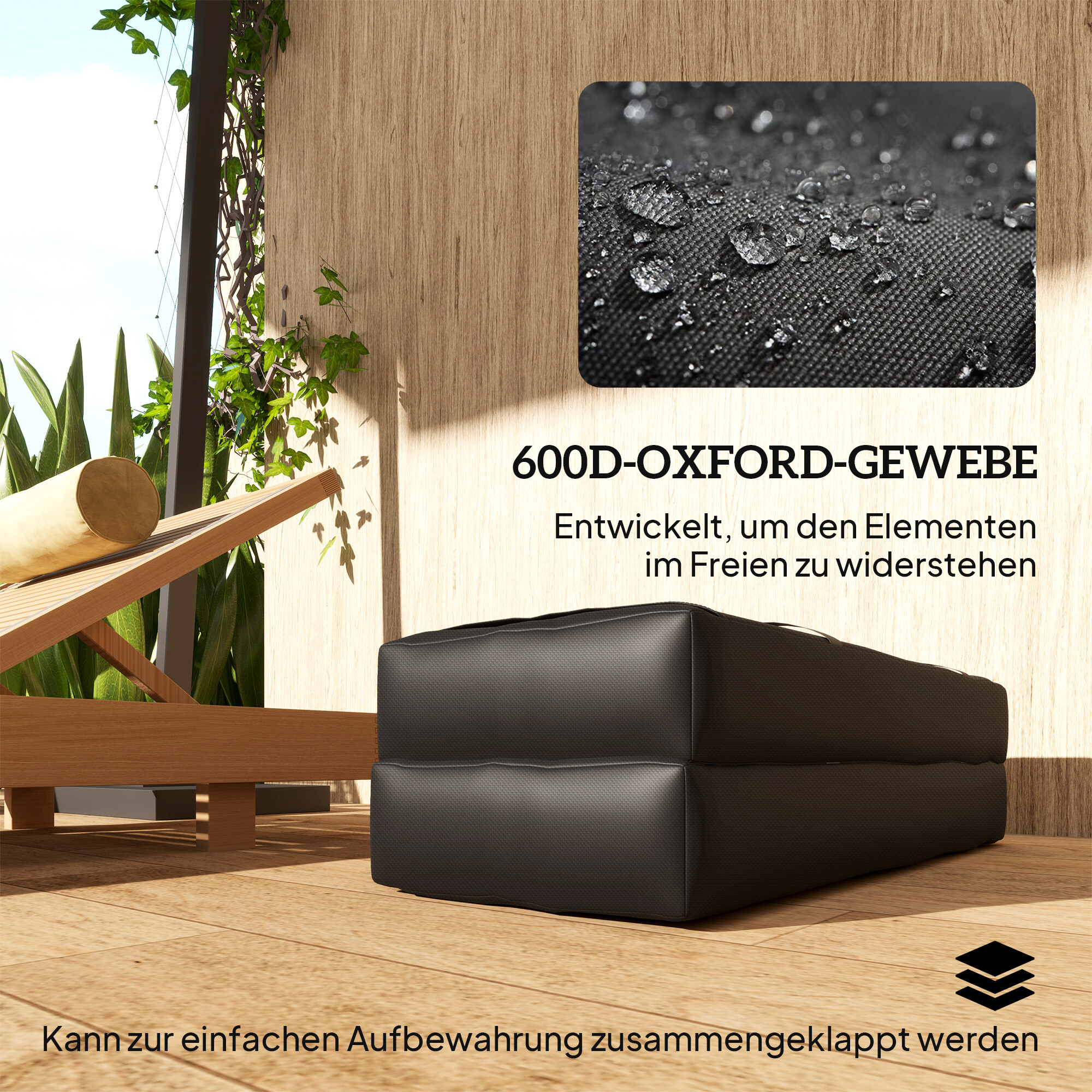 Outsunny Sandsack 2er Set schwarz Stoff B/H/L: ca. 30x11x76 cm