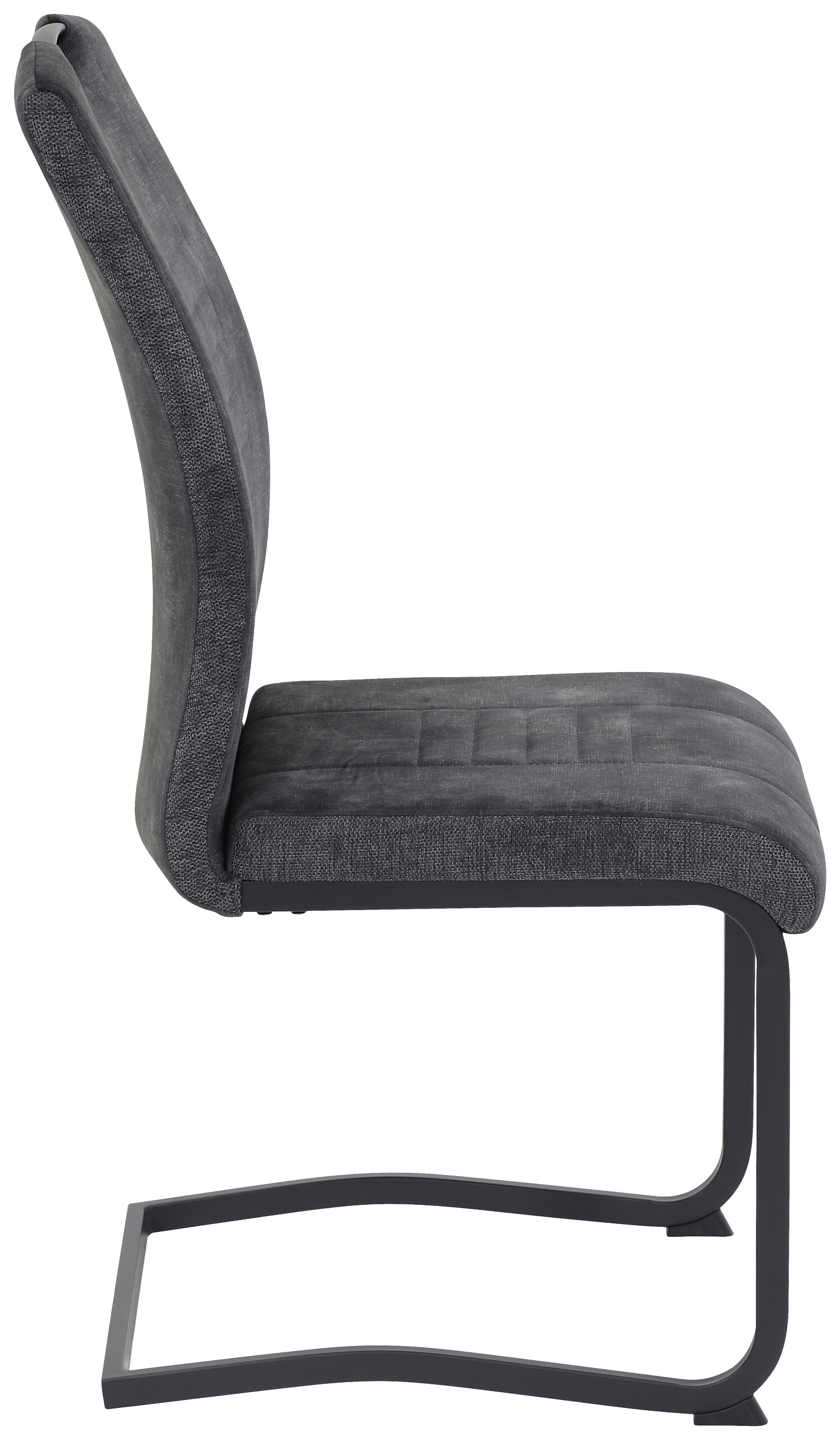 Schwingstuhl Riga, 2er-Set anthrazit Webstoff B/H/T: ca. 44x100x60 cm