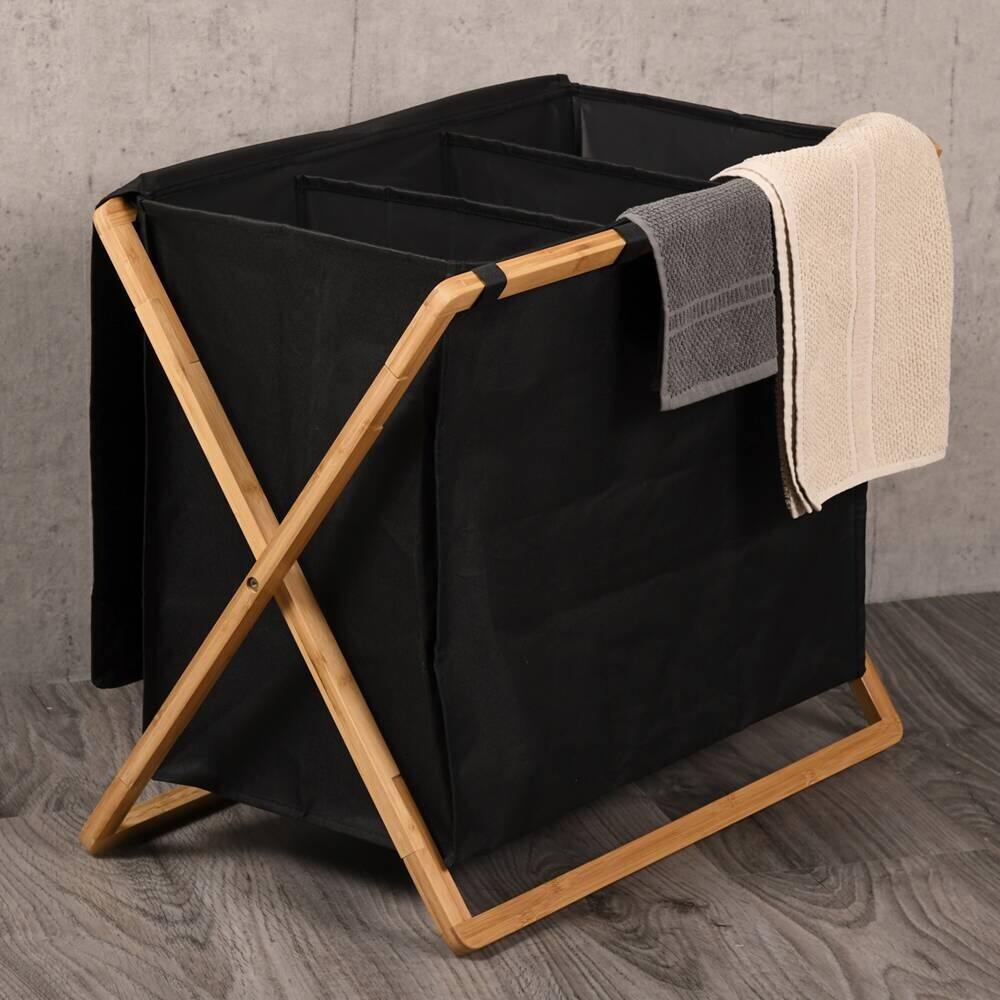 Kesper Wäschesammler braun Polyester B/H/L: ca. 19,5x7,5x71,3 cm