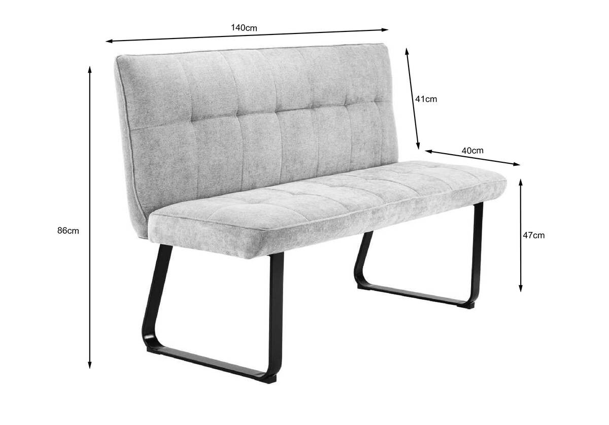 Bank TALEA dunkelgrau B/H/T: ca. 140x92x59 cm