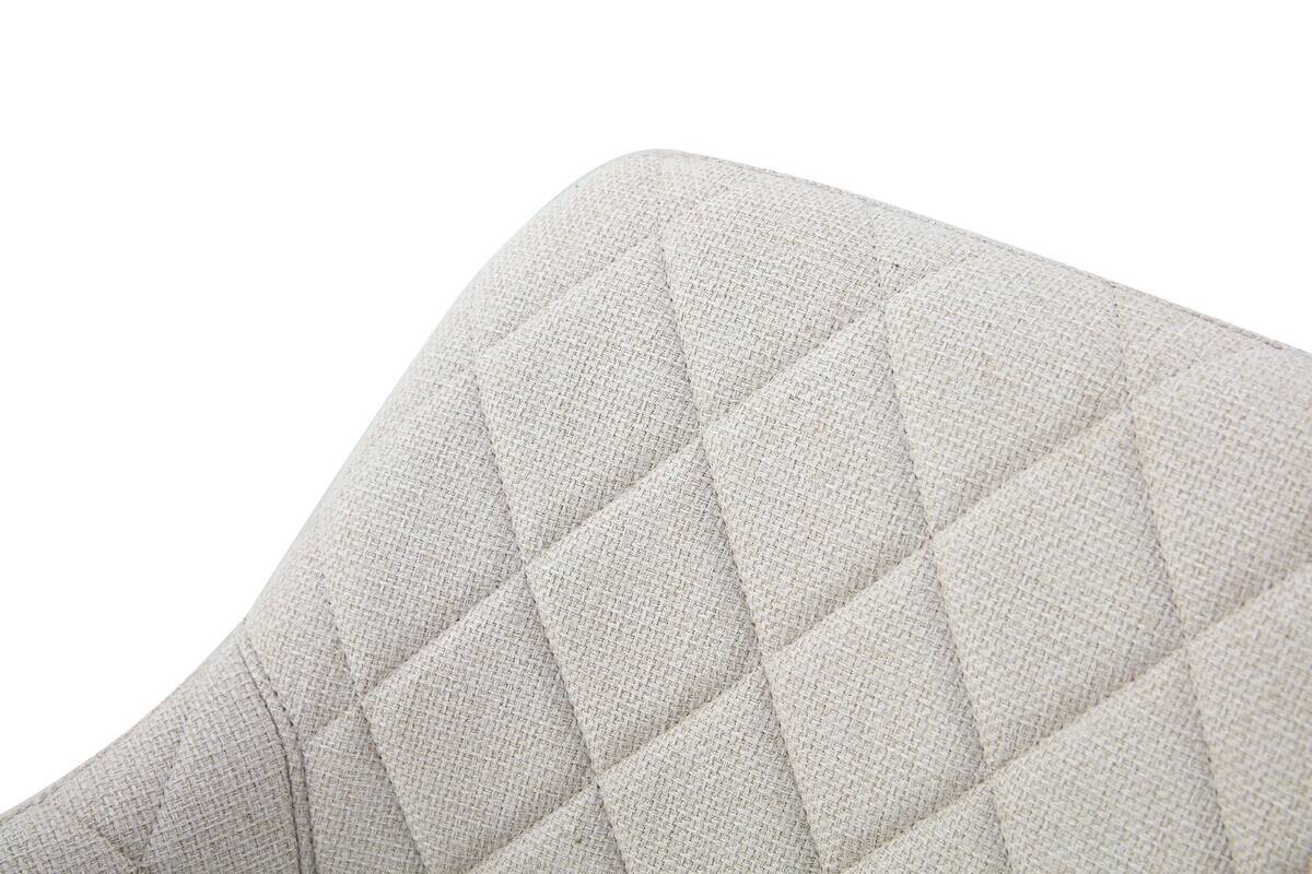 Stuhl LEA, 2er Set creme Webstoff B/H/T: ca. 56x83x60 cm