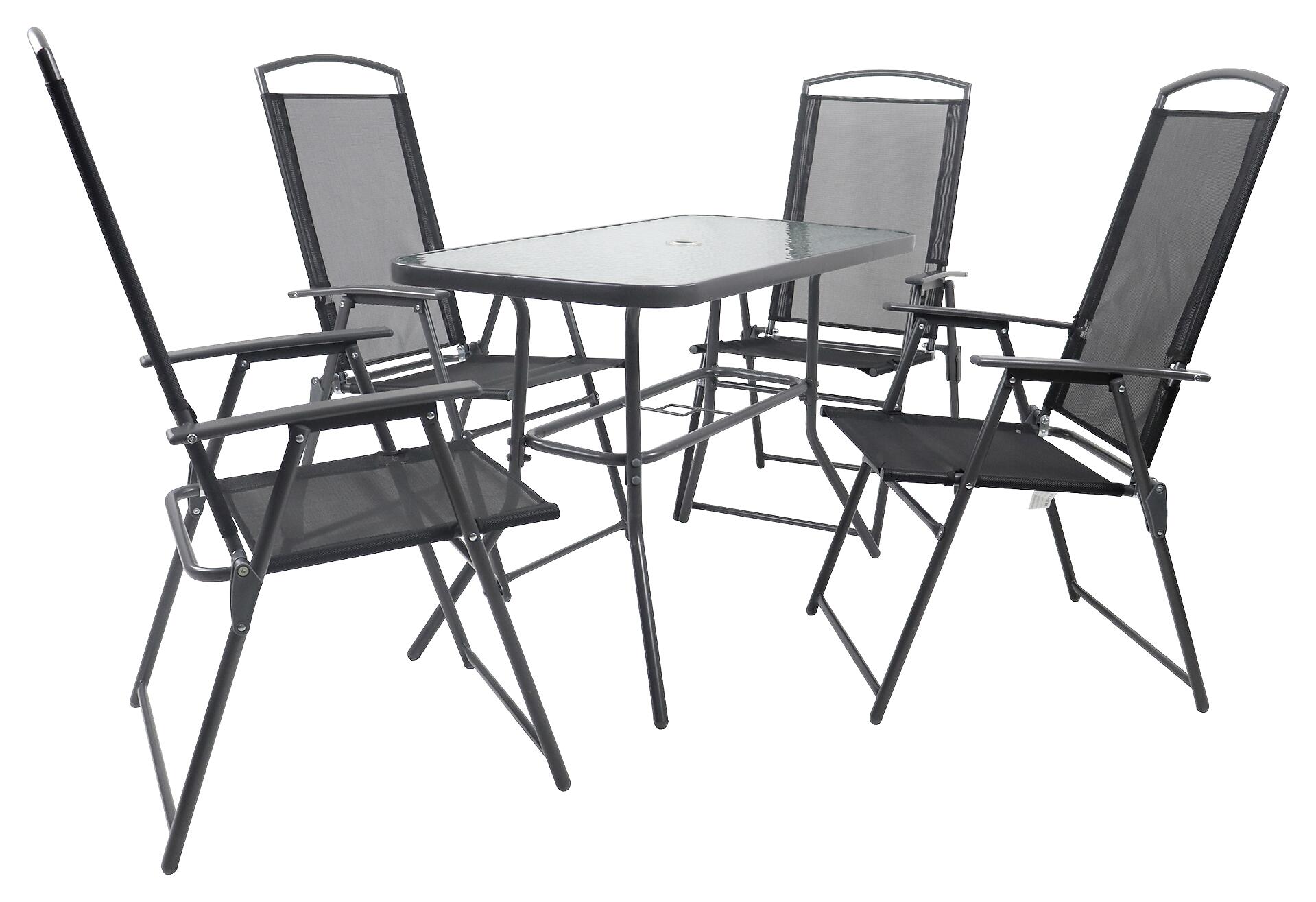 VCM Gartensitzgruppe anthrazit Stahl