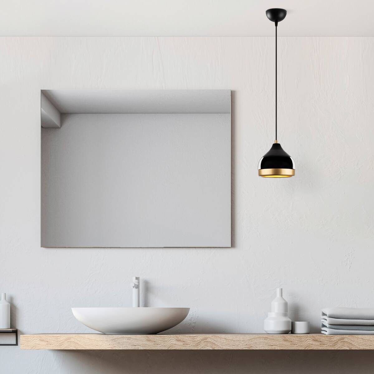 Opviq Pendelleuchte Yldo schwarz B/H/T/L/D: ca. 17x112x17x17x17 cm E27 1 Brennstellen