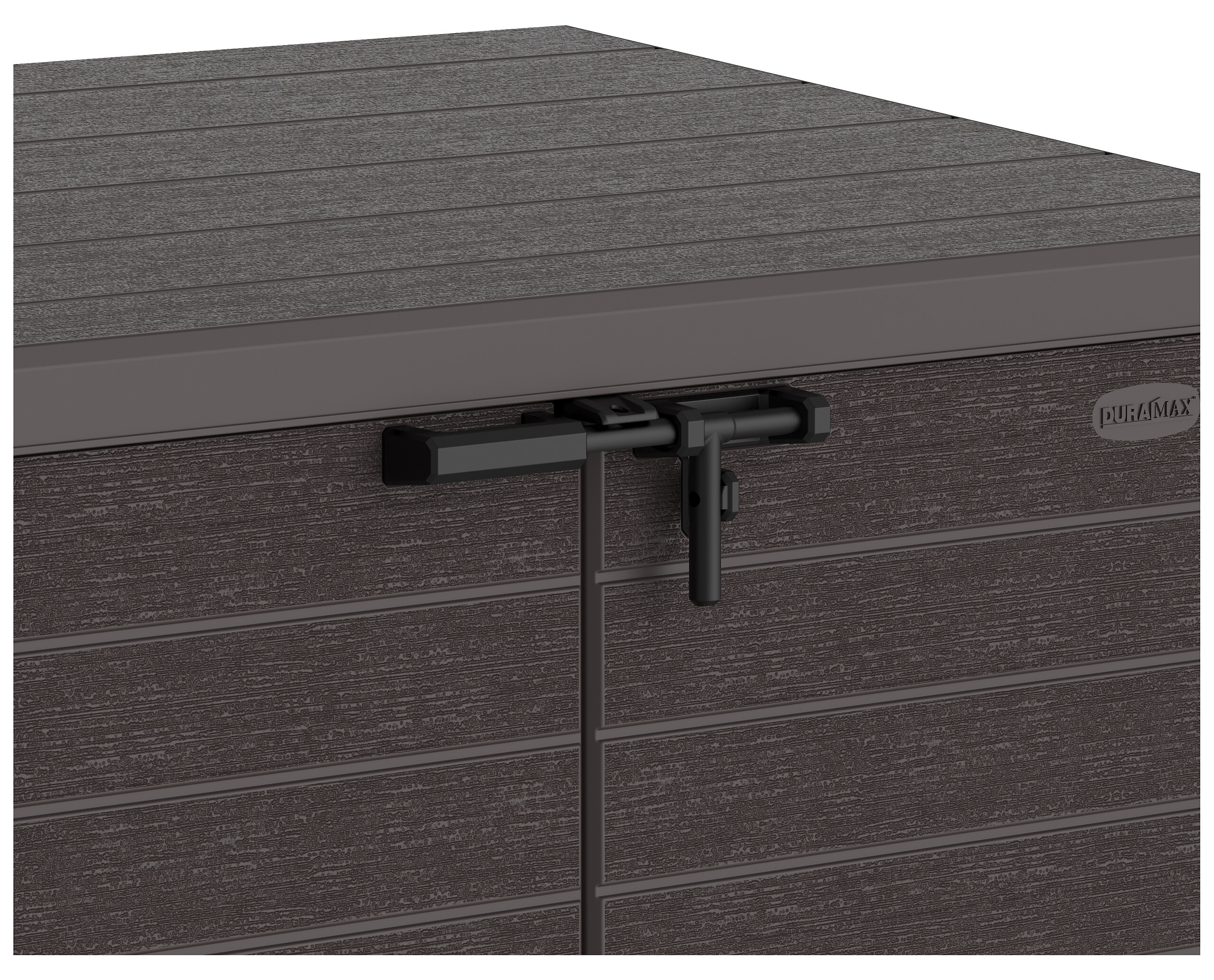 VCM Mülltonnenbox 2er StoreAway braun Kunststoff B/H/L: ca. 145x125x83 cm