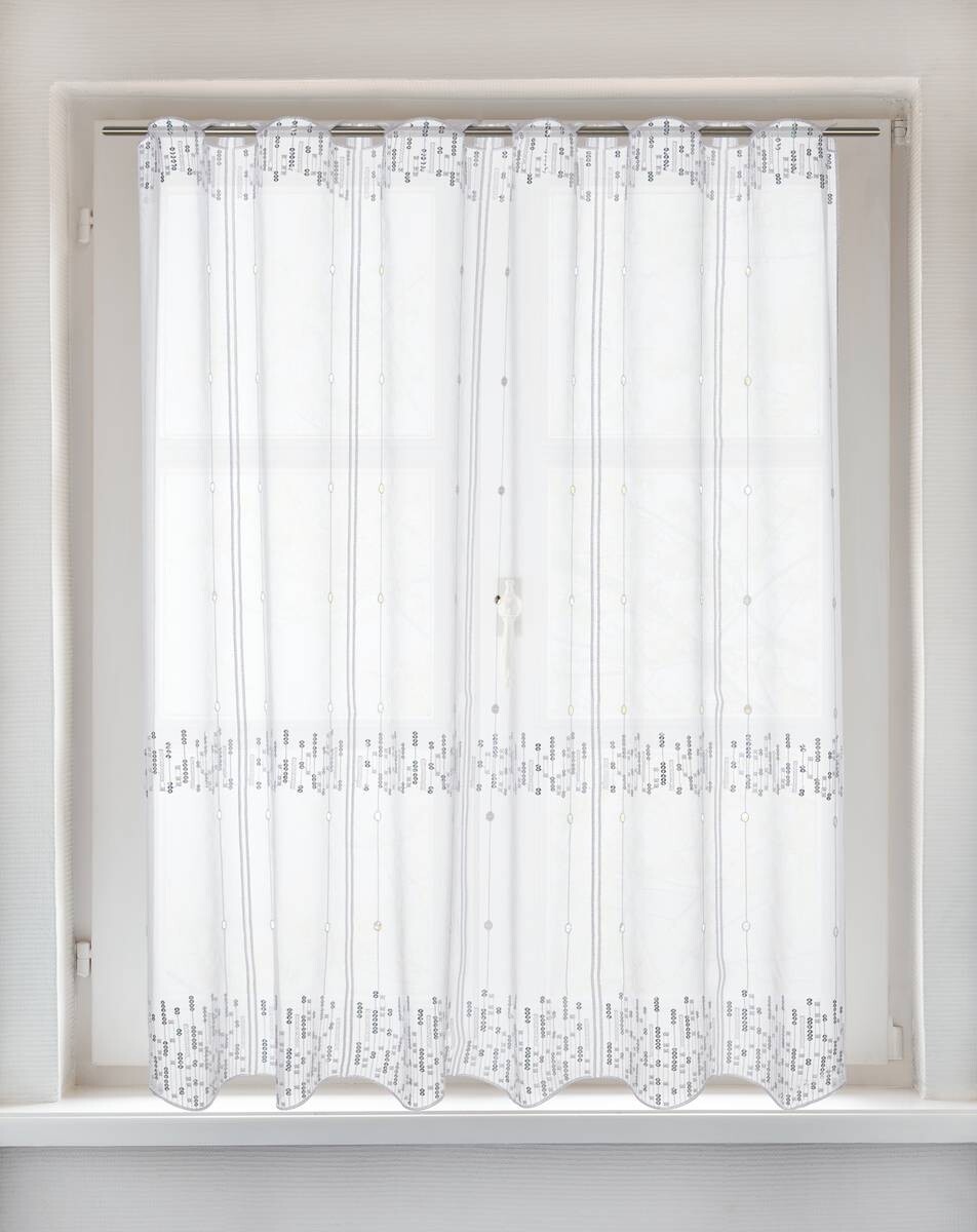 POCOline Cliprollo Pailette weiß B/L: ca. 140x95 cm