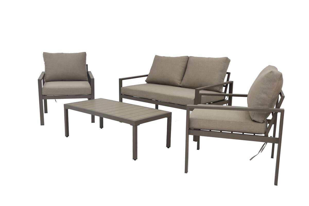 POCOline Gartensitzgruppe Toulouse braun Stahl