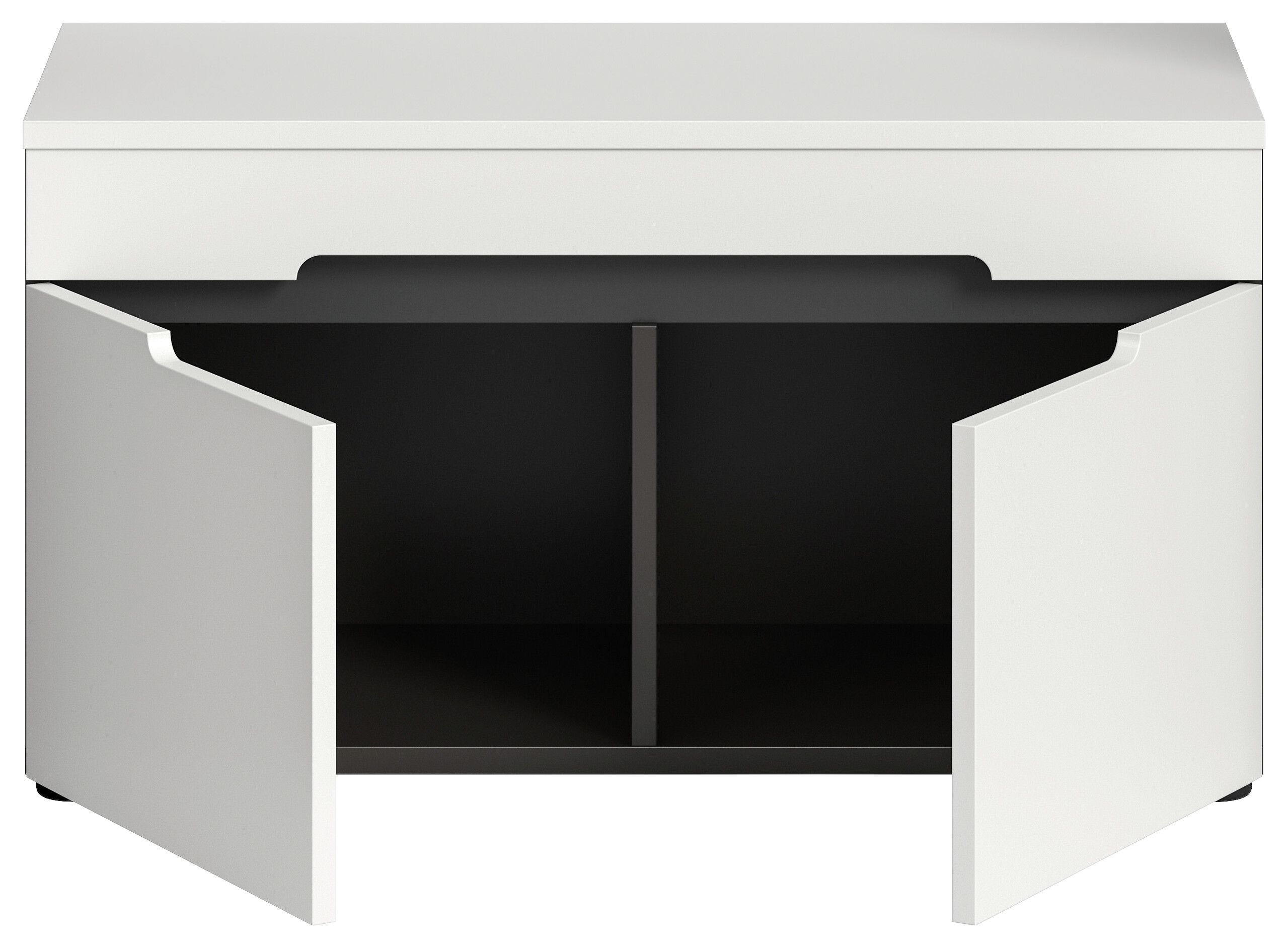 Sitzbank Canu basaltgrau Nachbildung weiß B/H/T: ca. 80x45x37 cm