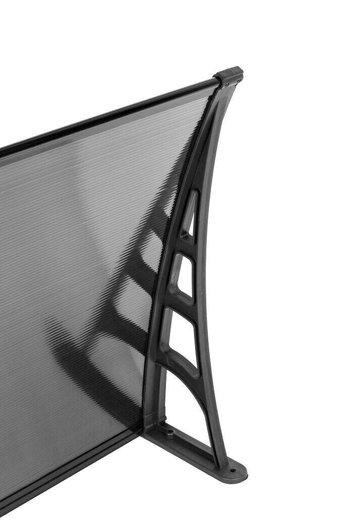 Brosplast Vordach schwarz B/H/L: ca. 120x23x70 cm