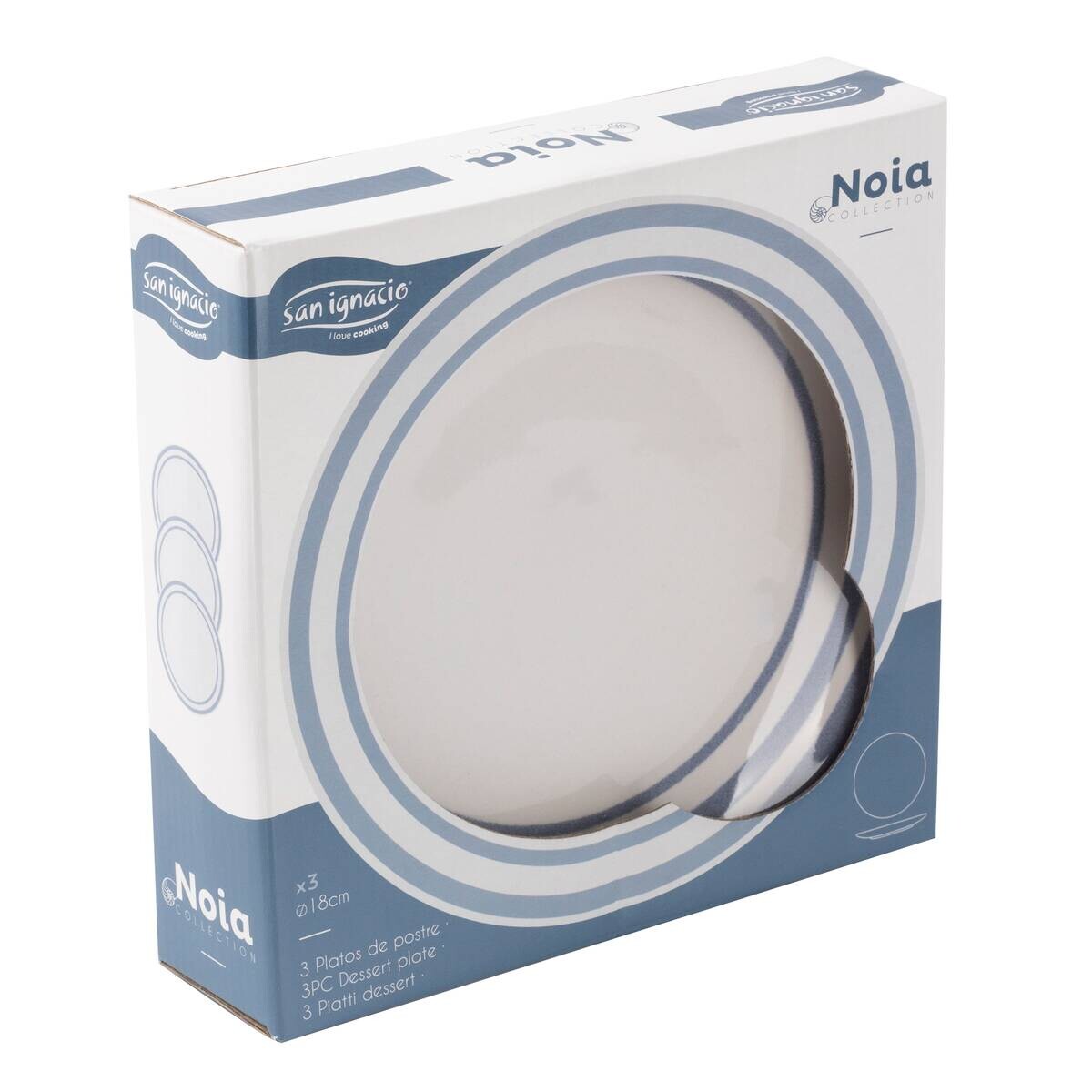 SAN IGNACIO Essteller NOIA weiß Porzellan D: ca. 19 cm