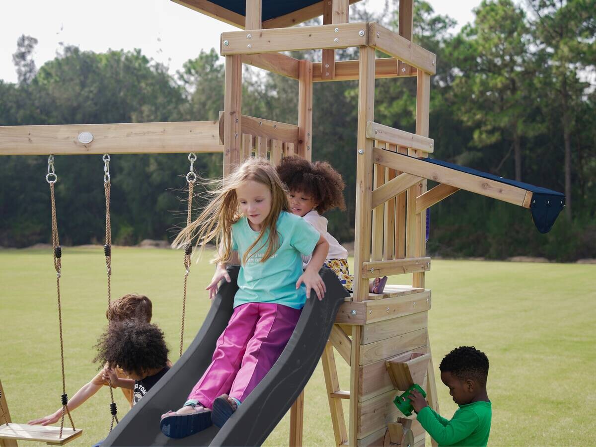 AXI Spielturm Malik grau B/H/L: ca. 345x270x336 cm