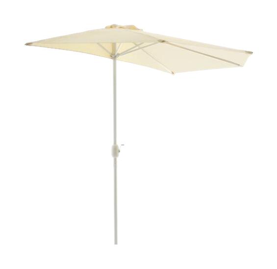 VCM Sonnenschirm Balkon beige Stahlrohr B/H/L: ca. 140x235x270 cm