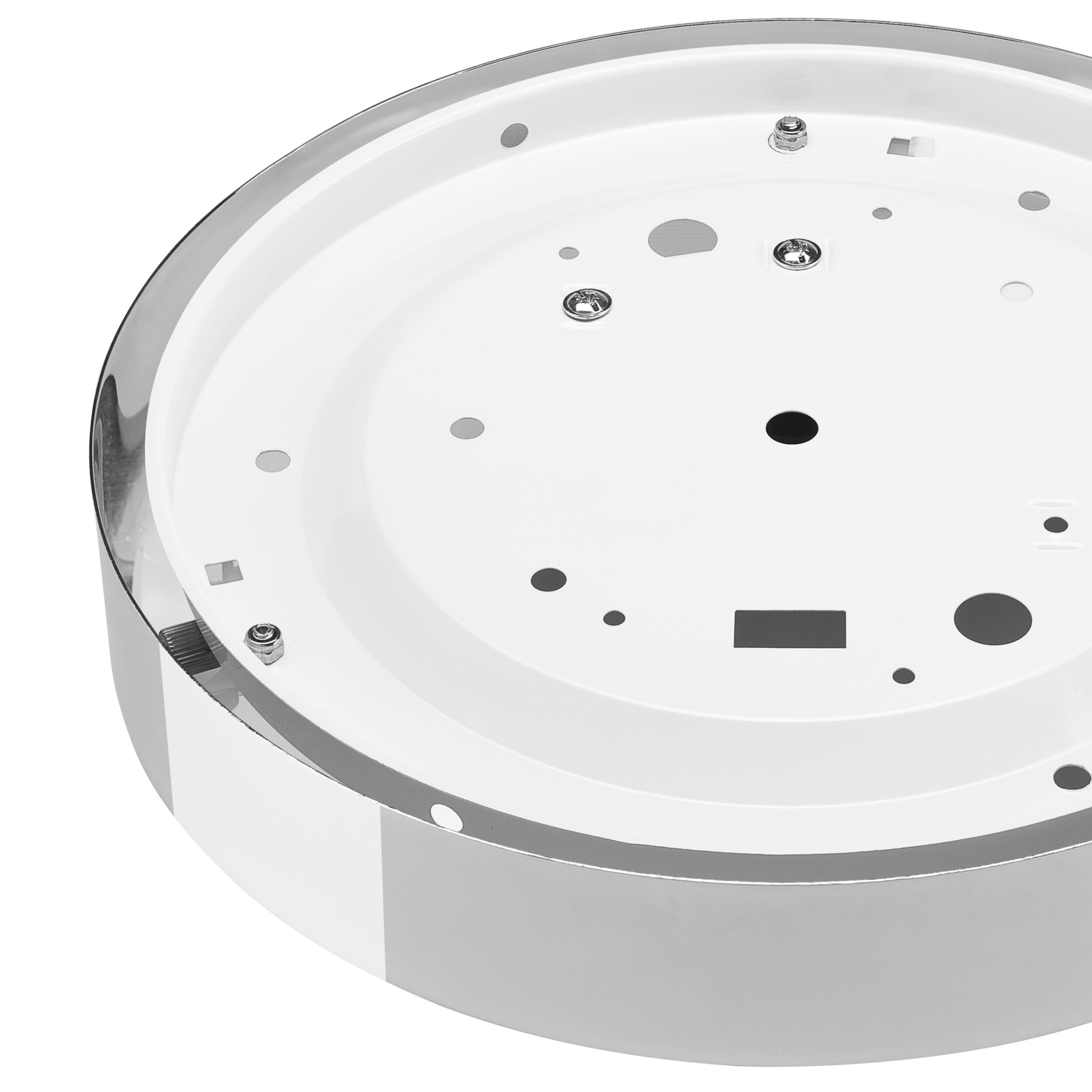 Lamkur Deckenleuchte Chrom Stahl B/H/L: ca. 37x8x37 cm E27 2 Brennstellen