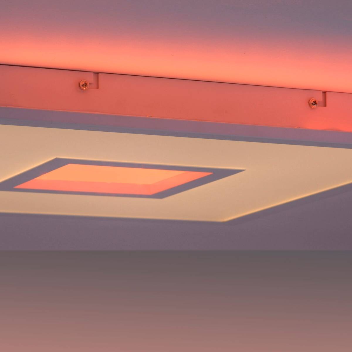 Just Light LED-Deckenleuchte RECESS 11645-16 weiß Kunststoff Metall B/H/T: ca. 45x5x45 cm 1 Brennstellen