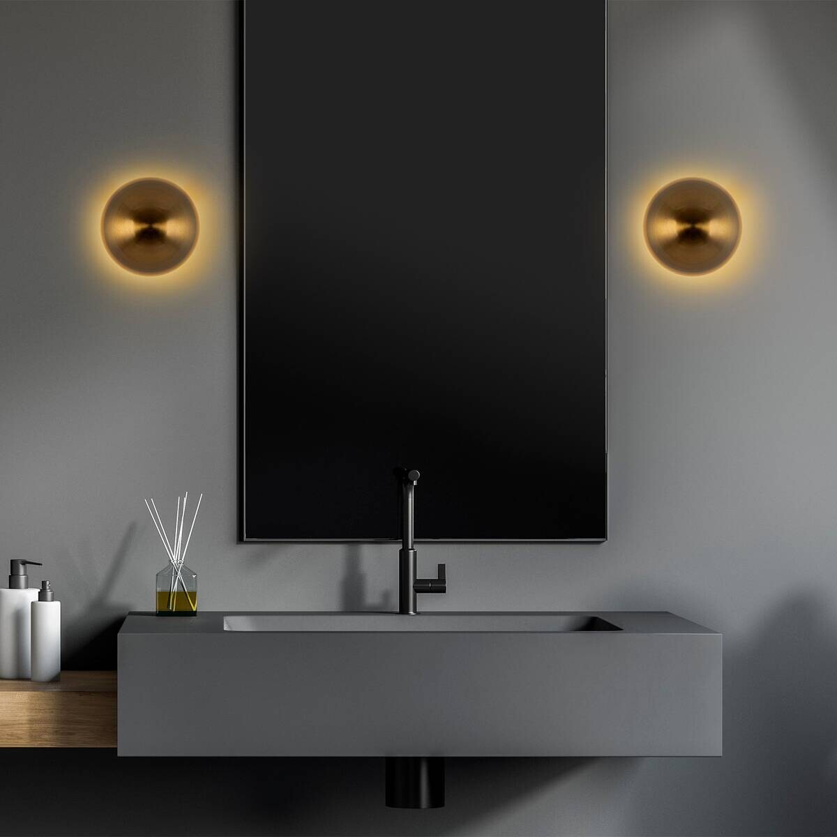 Opviq Wandleuchte gold Metall B/H/L: ca. 20x16x20 cm G9 1 Brennstellen