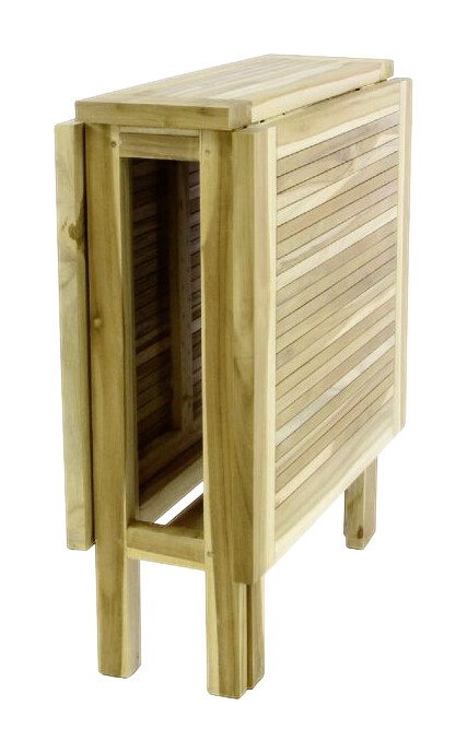 VCM Balkontisch braun Teakholz B/H/L: ca. 65x75x25 cm