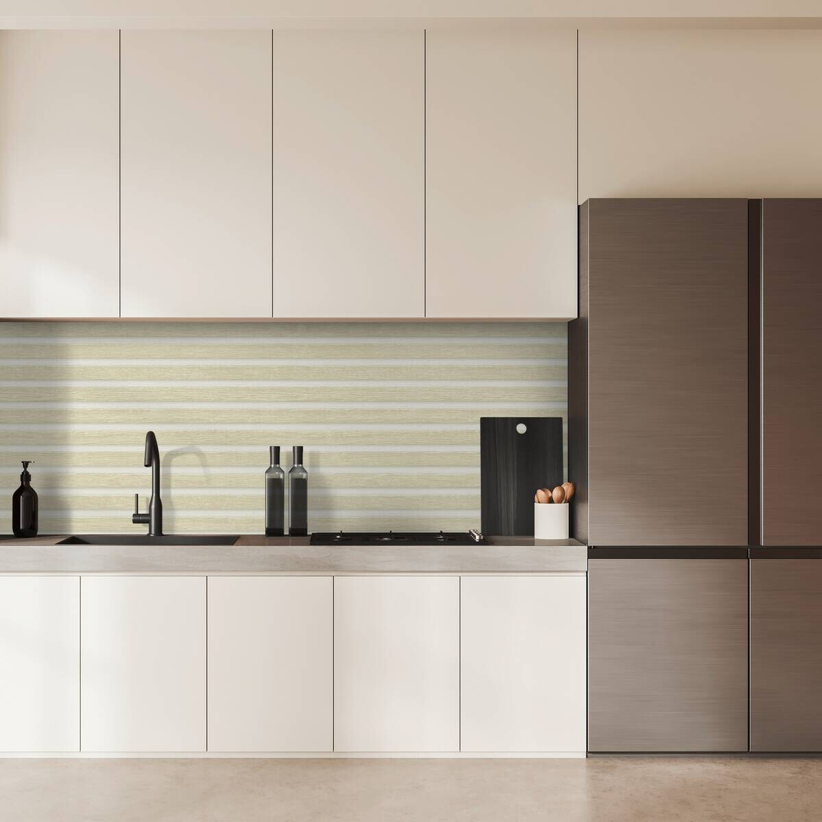 A.S.Creation Tapete weiß beige B/H/D: ca. 52x250x7,5 cm