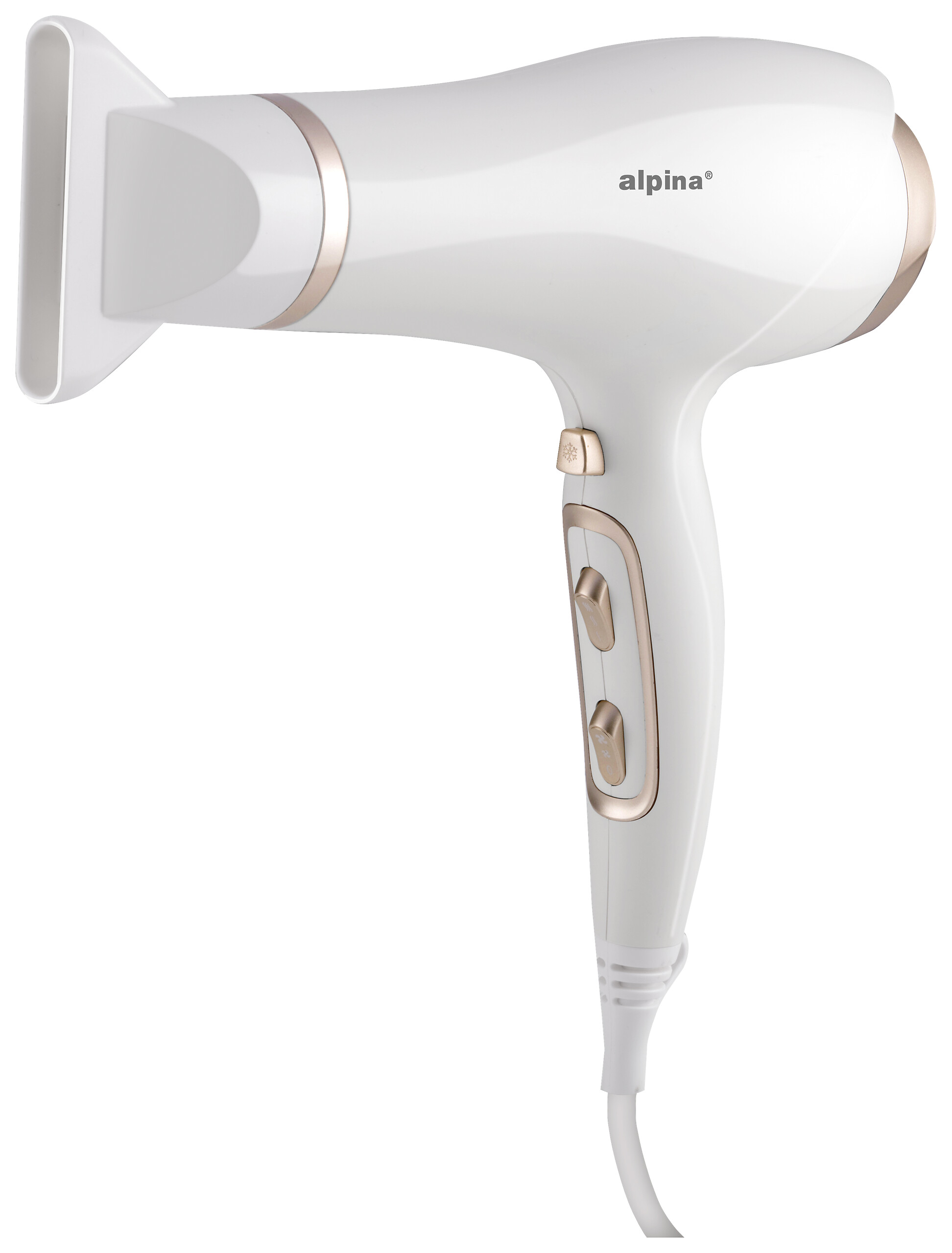 alpina Haartrockner weiß Kunststoff B/H/L: ca. 8x29x30 cm