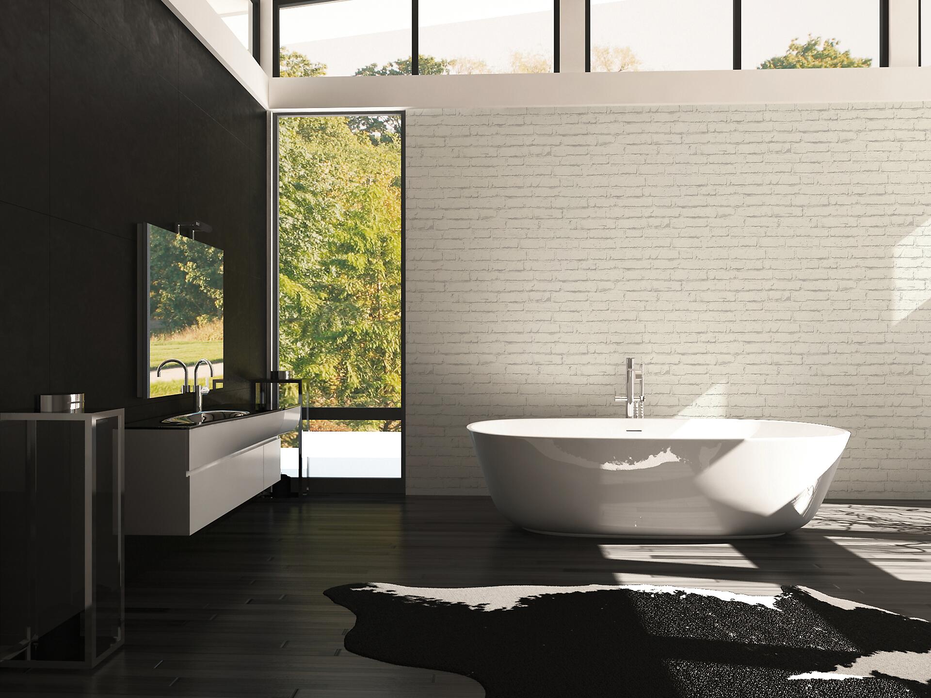 A.S.Creation Vliestapete Authentic Walls 2 Steine grau weiß B/L: ca. 53x1005 cm