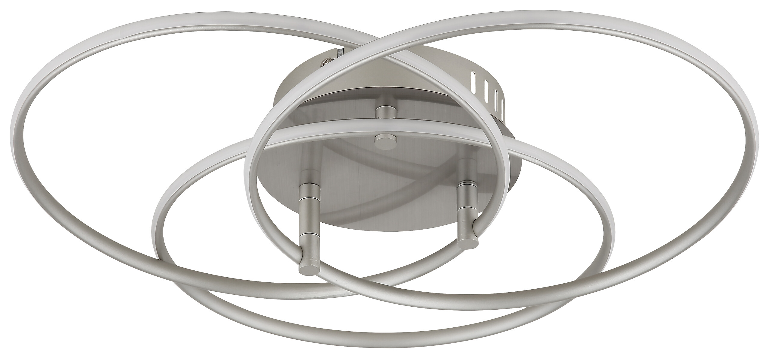 GLOBO Deckenleuchte nickel matt Opal Metall Aluminium H/D: ca. 9,4x45,6 cm 1 Brennstellen