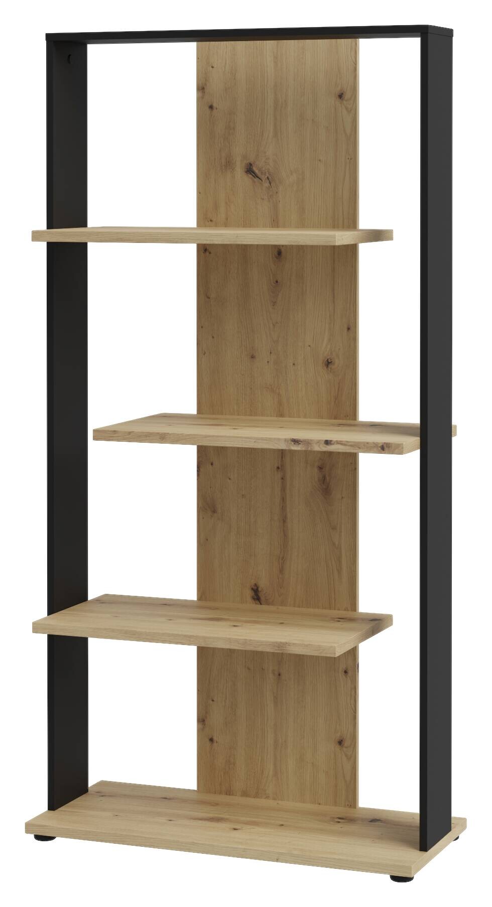 Regal Eiche Artisan Nachbildung schwarz B/H/T: ca. 80x159x35 cm