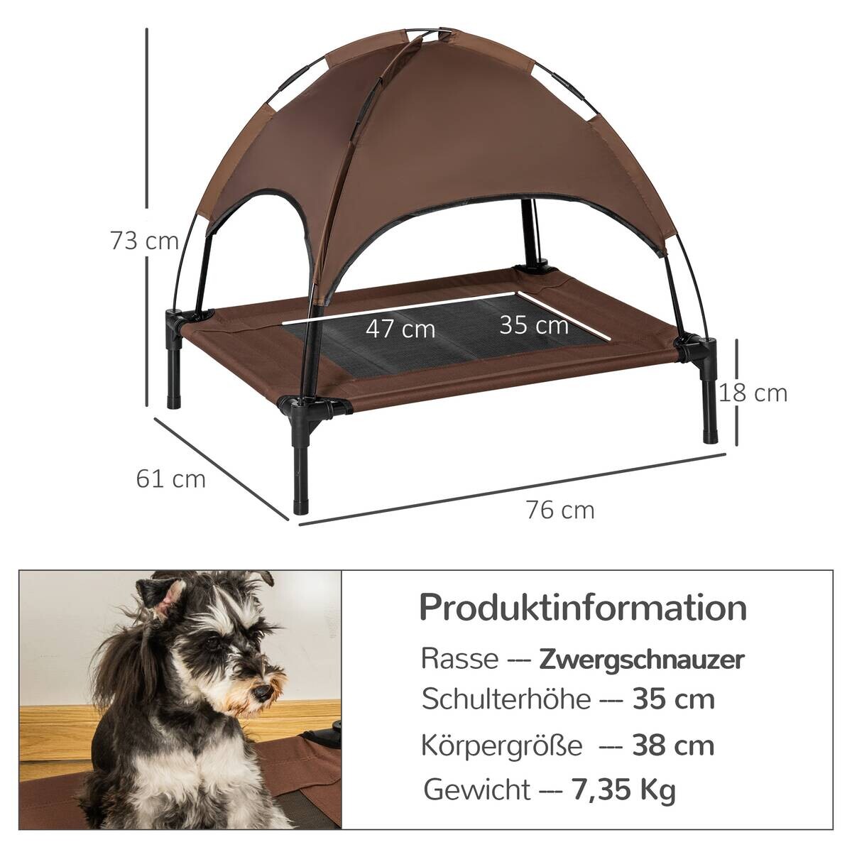 PawHut Hunde-Zubehör schwarz Polypropylen B/H/L: ca. 61x76x73 cm