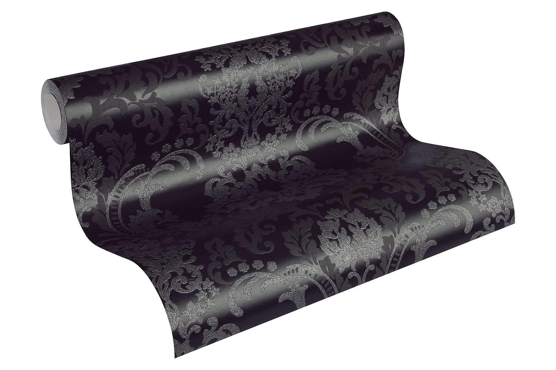 Vliestapete Ornament schwarz B/L: ca. 53x1005 cm