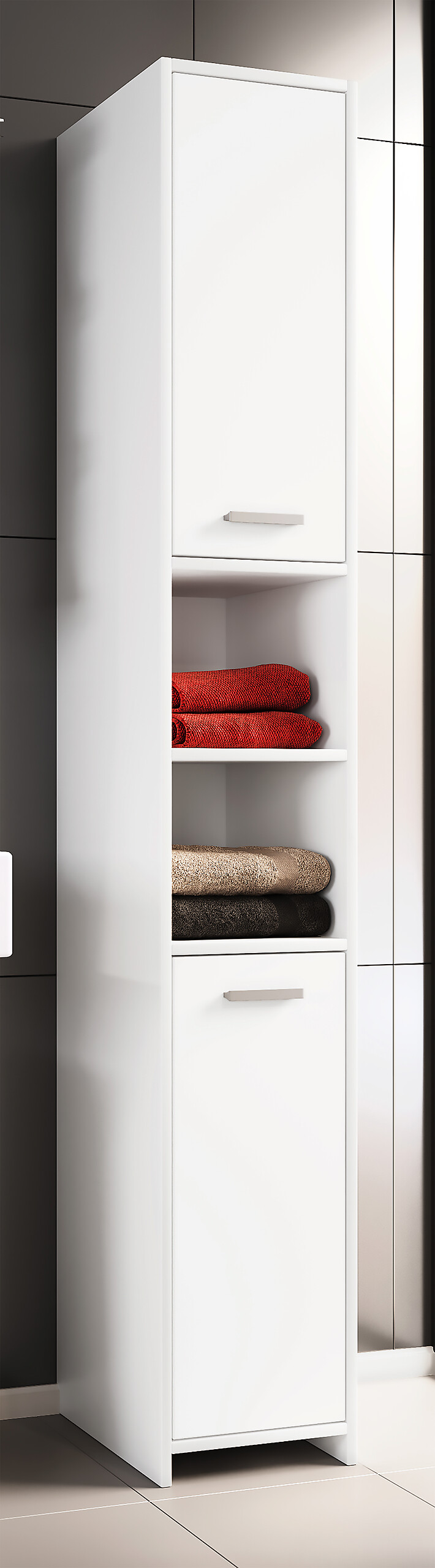 Hochschrank Zalo weiß B/H/T: ca. 30x180x30 cm