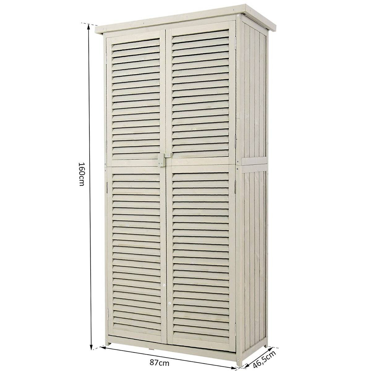 Outsunny Gartenschrank grau Kiefer B/H/L: ca. 46,5x160x87 cm
