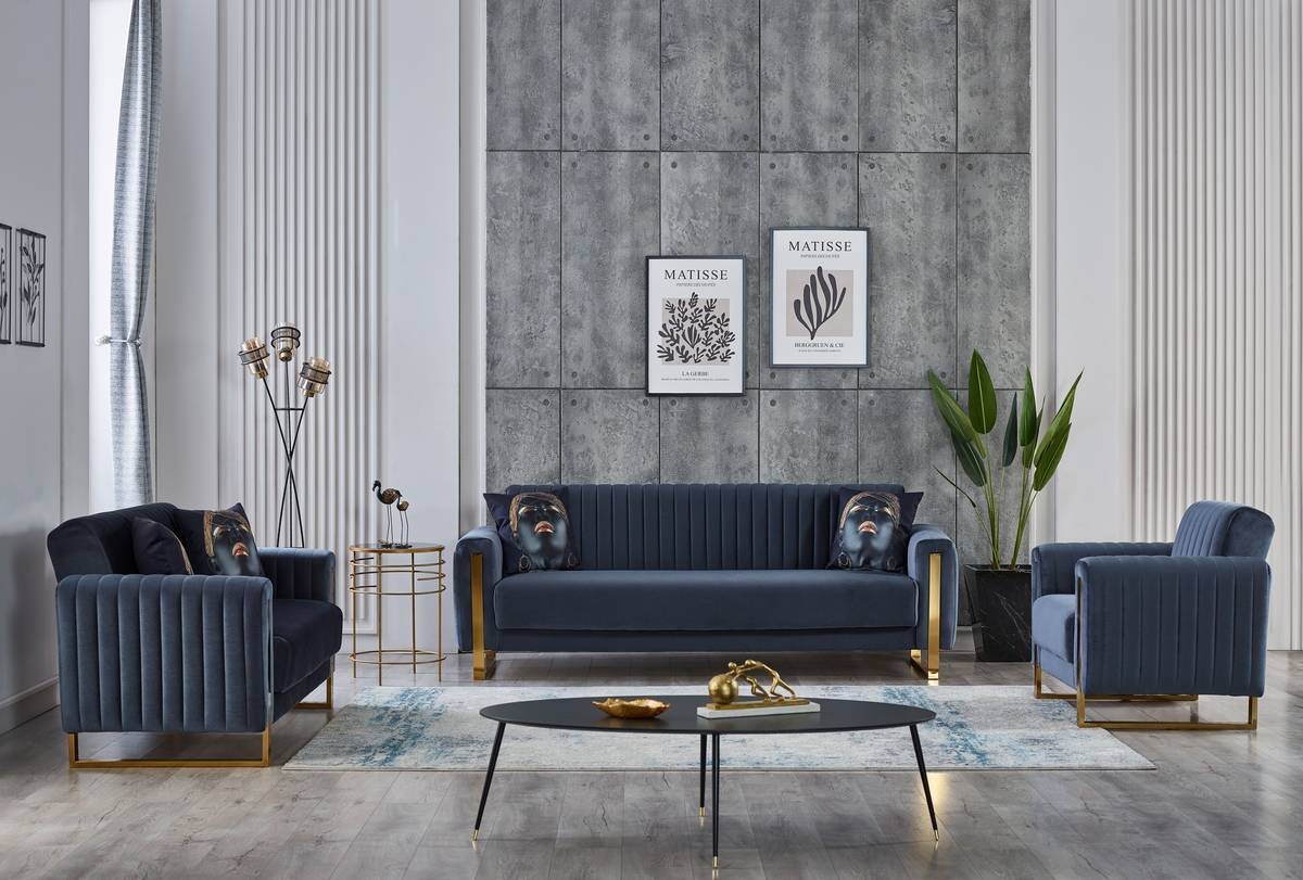 Sofa 3-2-1 Bogota anthrazit Microfaser