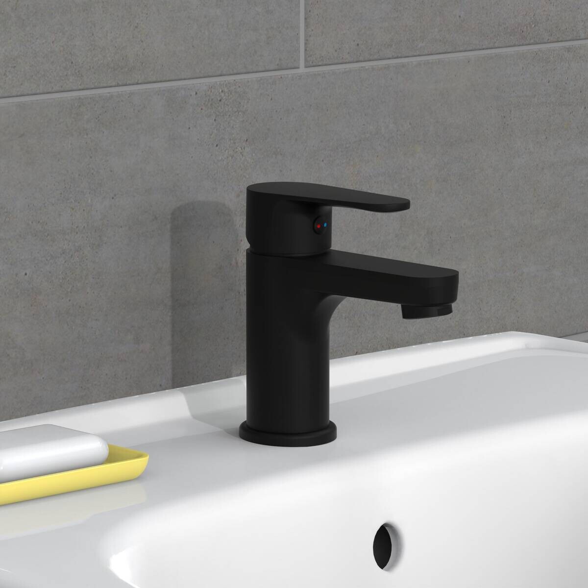 Waschtisch-Armatur Claudio mattschwarz