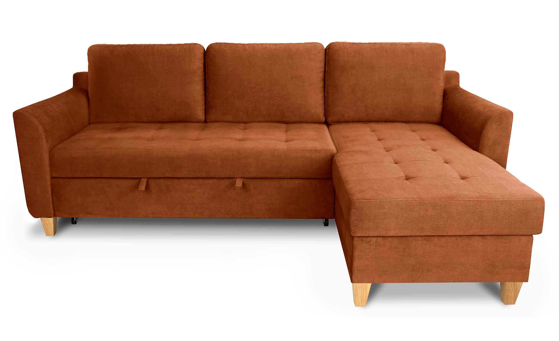 Ecksofa mit Bettfunktion und Bettkasten terra Microfaser B/H/T: ca. 231x86x150 cm