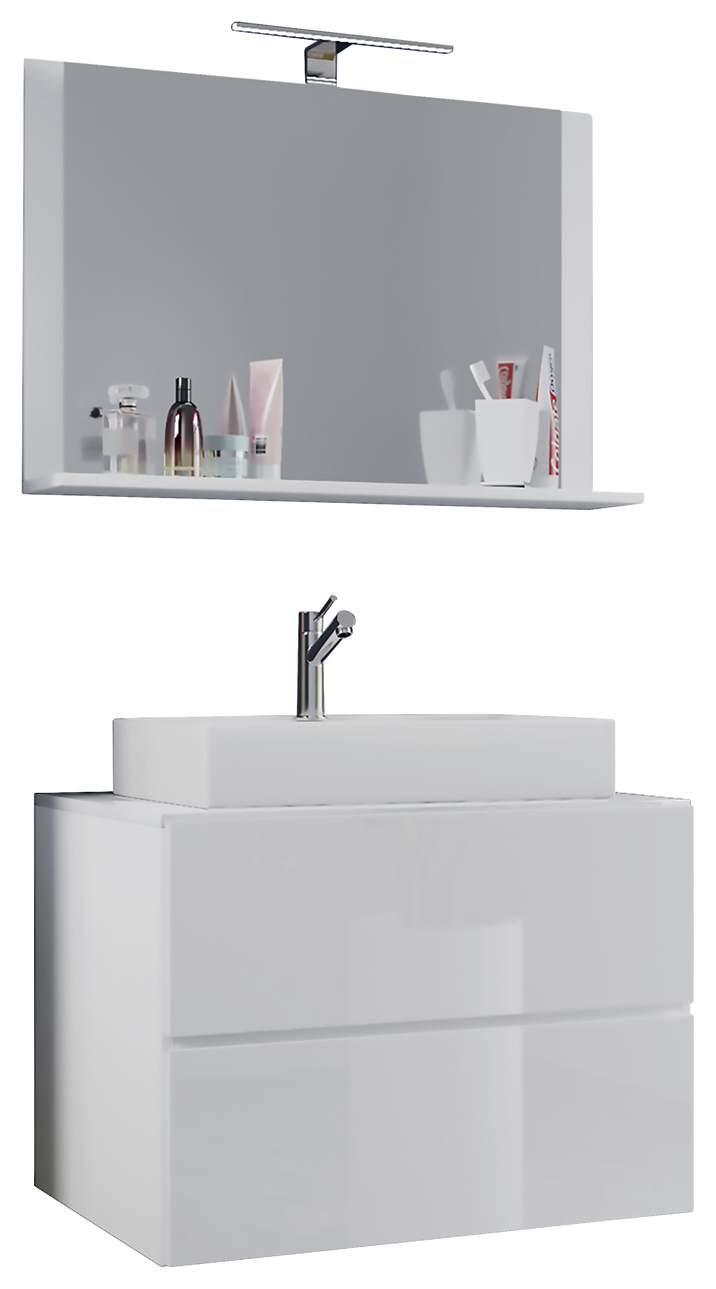 Waschplatz 3tlg-Lendas weiß weiß B/H/T: ca. 61x134x51,4 cm