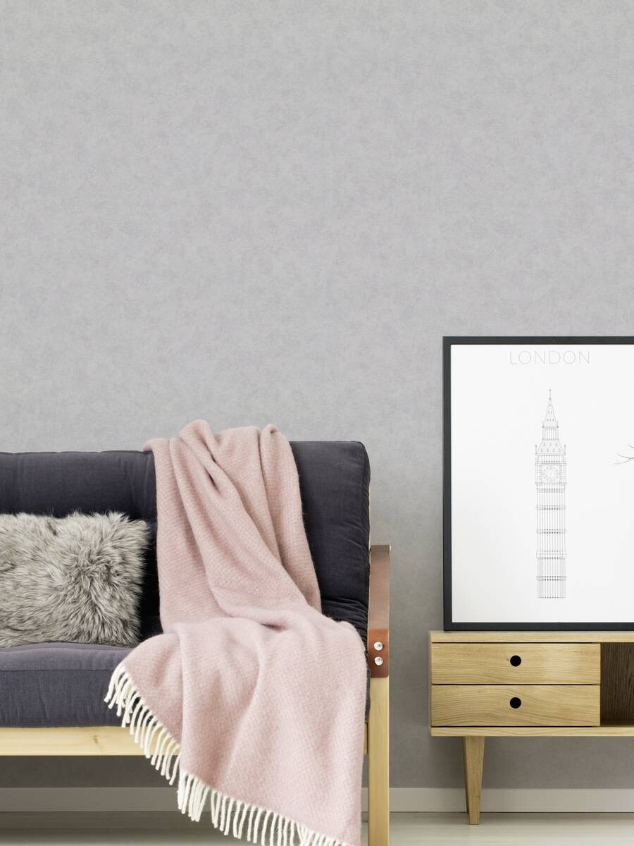 Vliestapete Struktur grau B/L: ca. 53x1005 cm