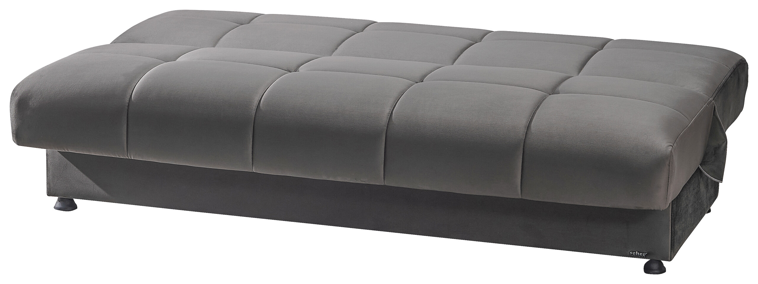 Schlafsofa Alonso grau Microfaser B/H/T: ca. 196x89x83 cm