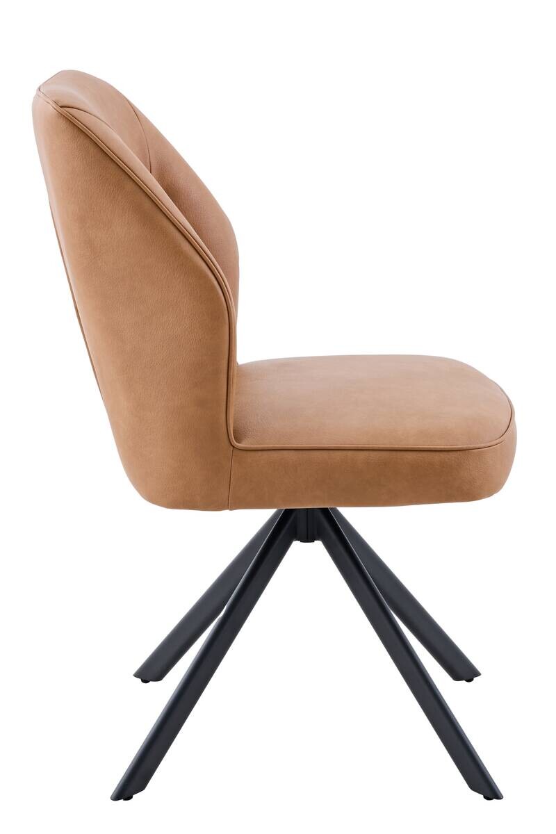 Stuhl Prizzi Cognac Kunstleder B/H/T: ca. 51x92x64 cm