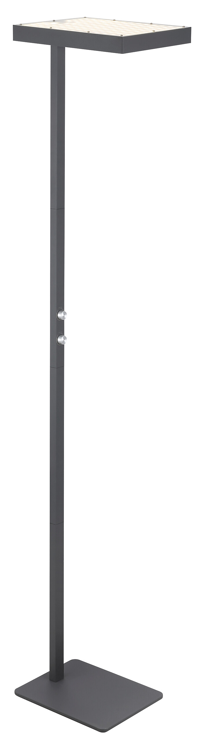 GLOBO Stehleuchte Opal schwarz anthrazit Metall Aluminium Kunststoff B/H/L: ca. 28x184,8x40 cm 2 Brennstellen