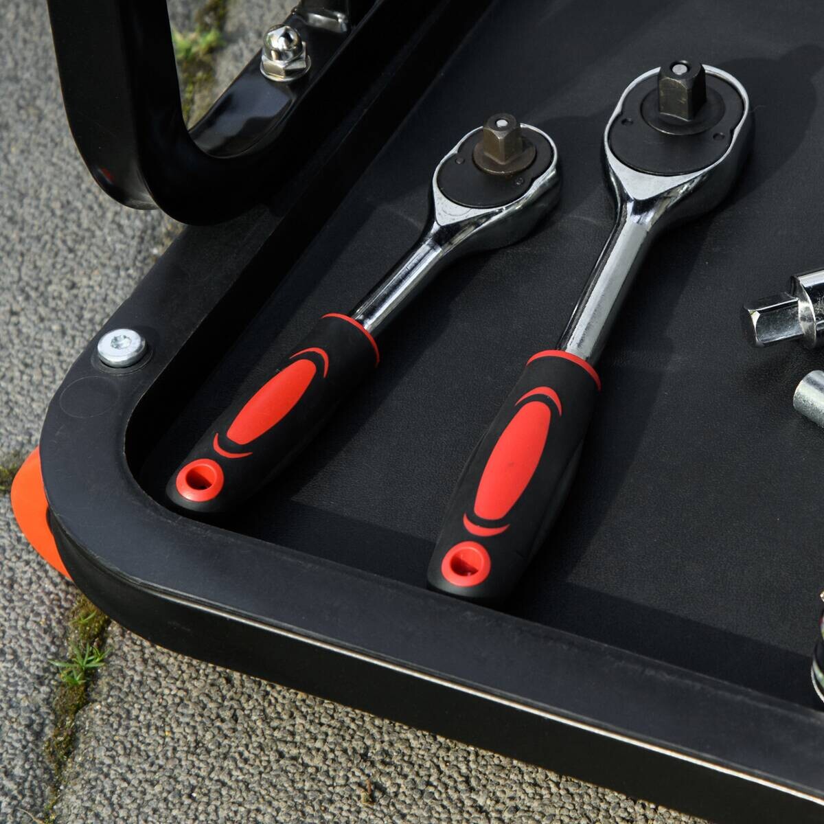 Werkstatthocker rot B/H/L: ca. 35x37x38 cm