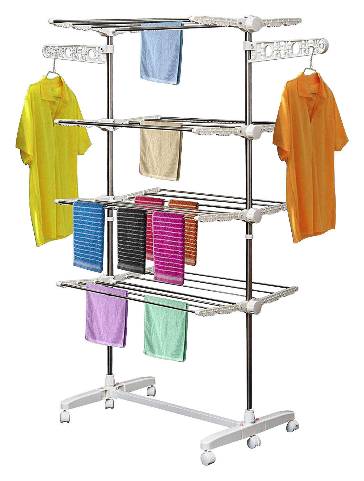 HOMCOM Wäscheständer silber