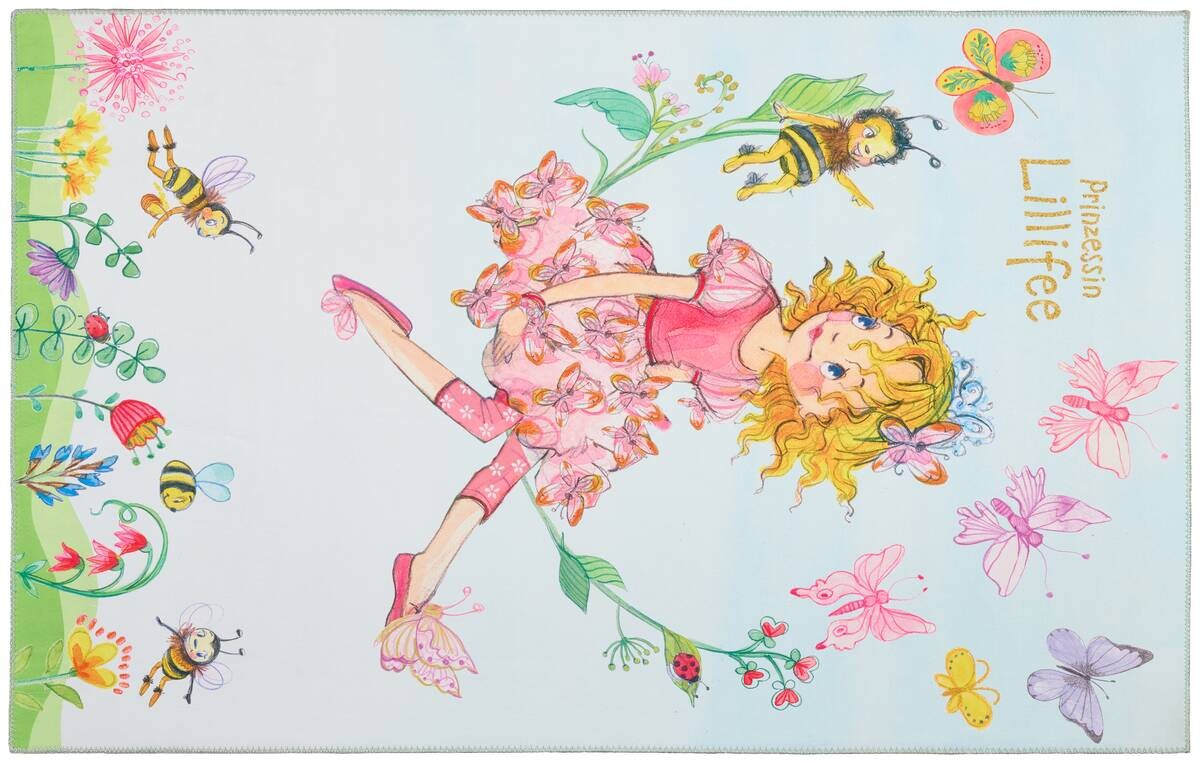 Prinzessin Lillifee Kinderteppich blau B/L: ca. 100x160 cm