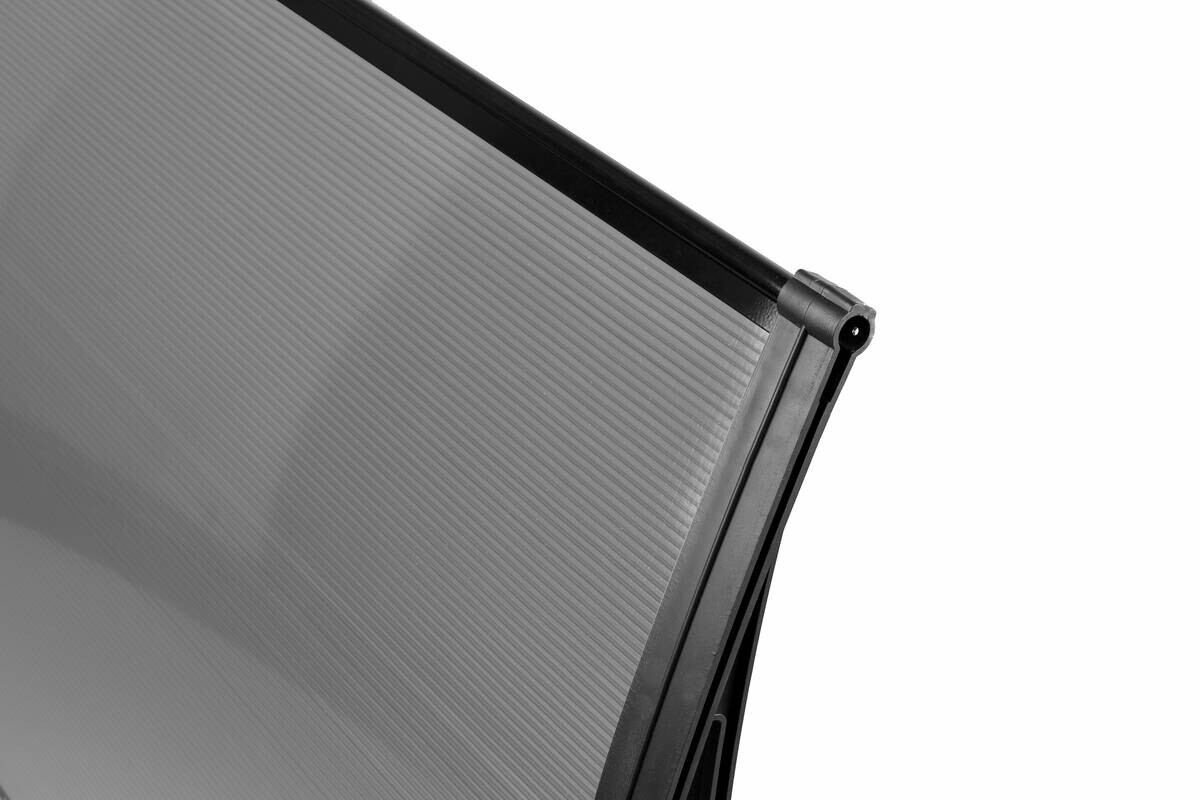 Brosplast Vordach transparent B/H/L: ca. 120x23x70 cm