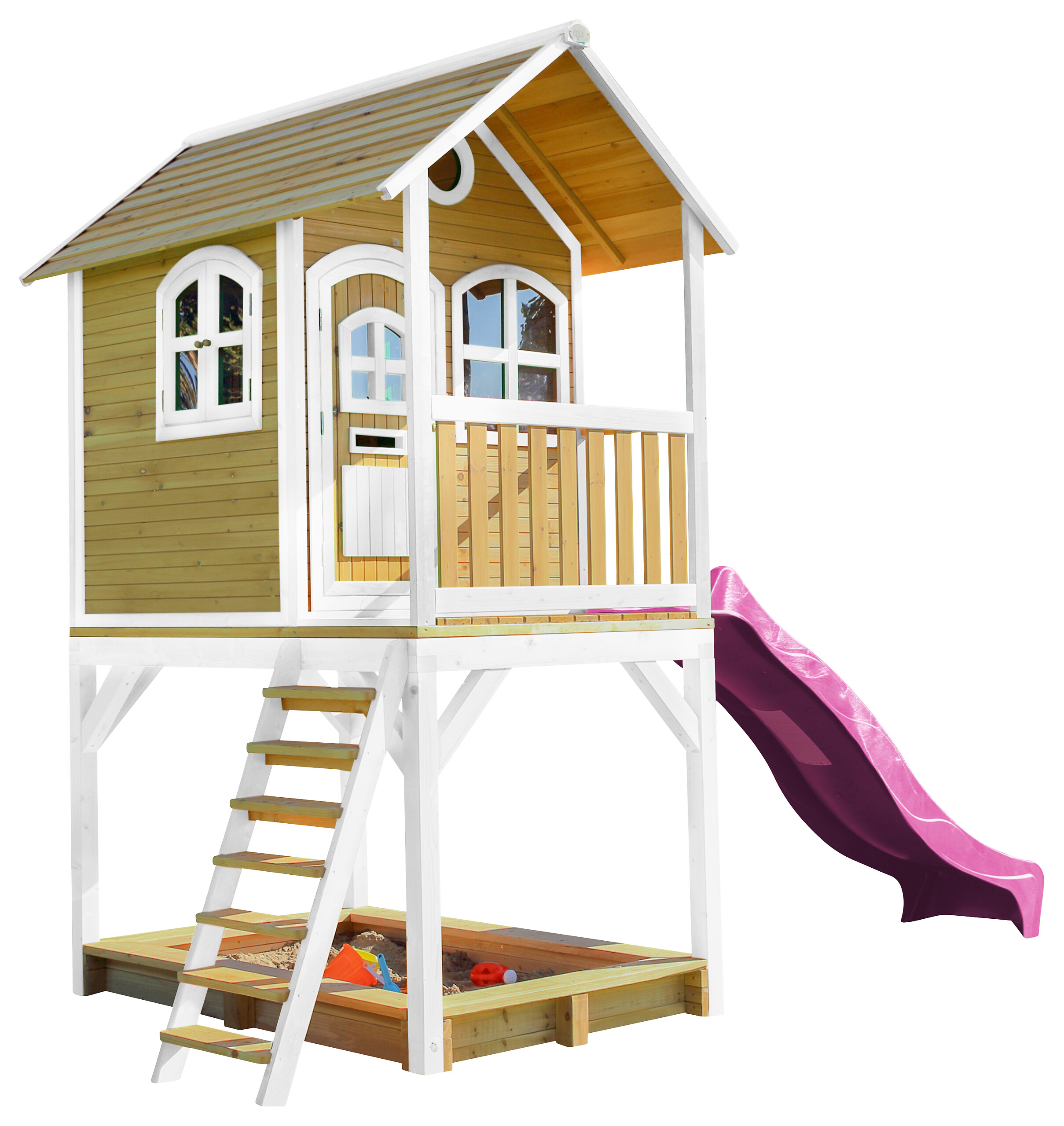 AXI Spielhaus Sarah braun B/H/L: ca. 370x291x191 cm