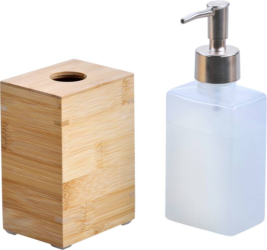 Kesper Seifenspender natur Bambus B/H/L: ca. 6,5x18x8,5 cm